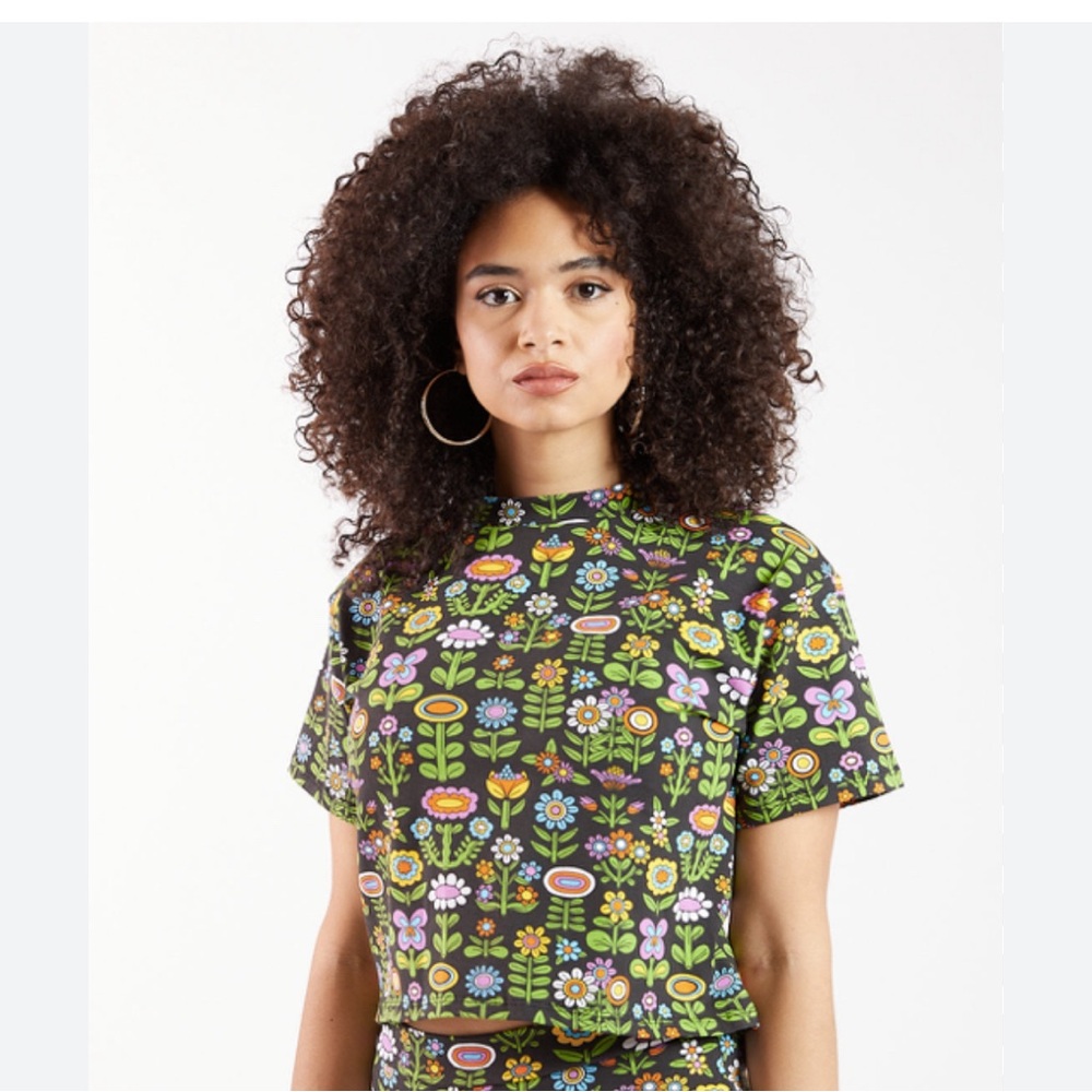 Nooworks awesome blossom crop top, L